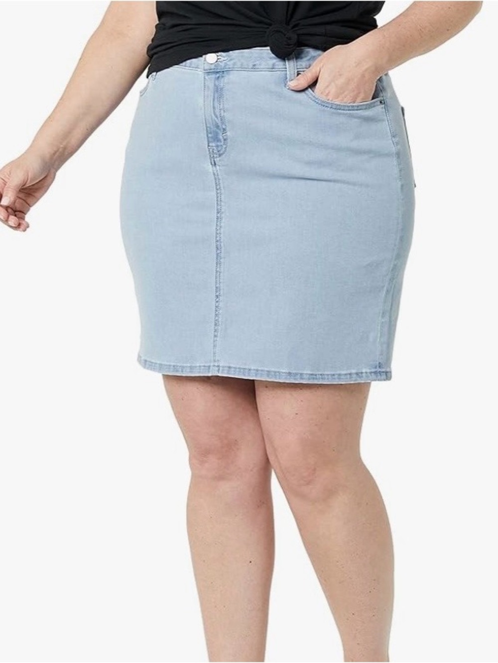 Amazon Essentials Light Blue Denim Mini Skirt